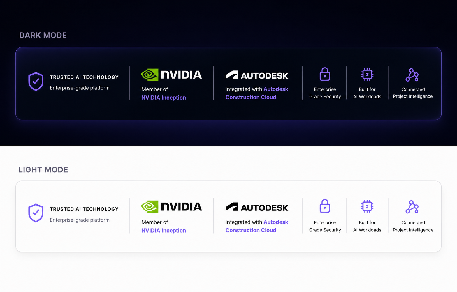 Member of NVIDIA Inception. Integrated with Autodesk Construction Cloud. Built for AI workloads and connected project intelligence.